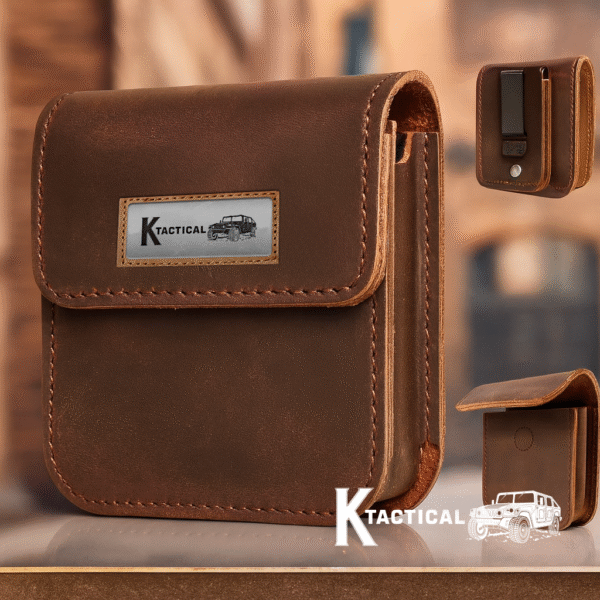 K-Tactical Heritage Flip Phone Leather Pouch - Image 2