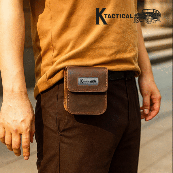 K-Tactical Heritage Flip Phone Leather Pouch - Image 3
