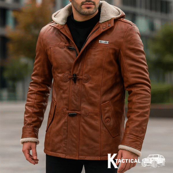 K-Tactical Heritage Winter Longline Leather Jacket - Image 4