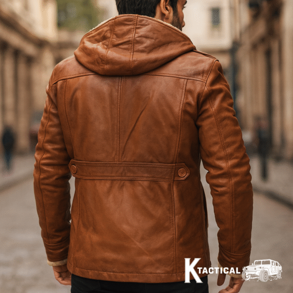 K-Tactical Heritage Winter Longline Leather Jacket - Image 3