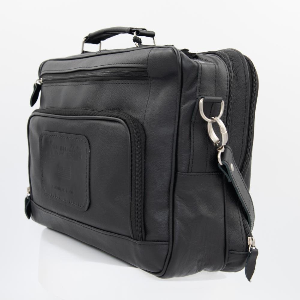 K-Tactical Black leather business briefcase - Image 2
