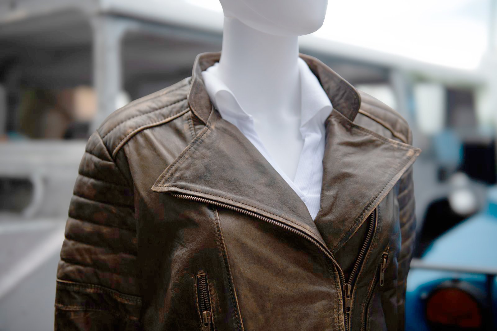 K-Tactical Brown Women’s Leather Coat - Image 3