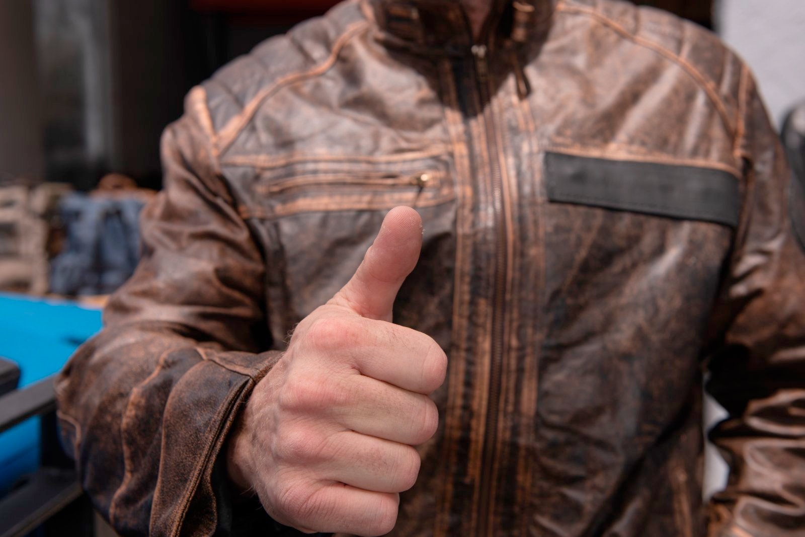 K-Tactical Vintage leather jacket - Image 4