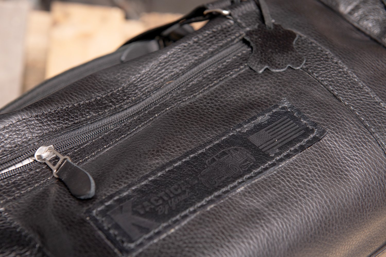 K-Tactical Leather duffel travel bag - Image 4