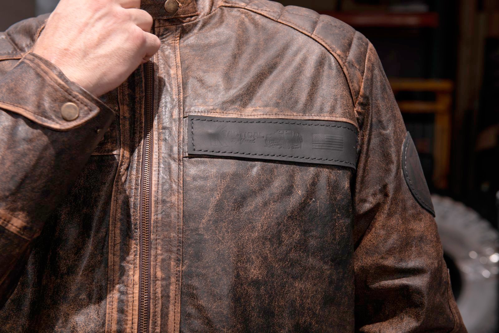 K-Tactical Vintage leather jacket - Image 2