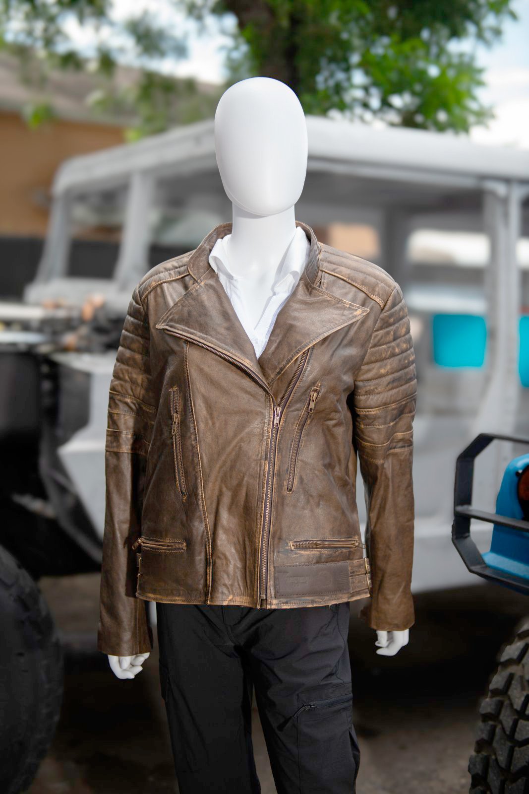 K-Tactical Brown Women’s Leather Coat