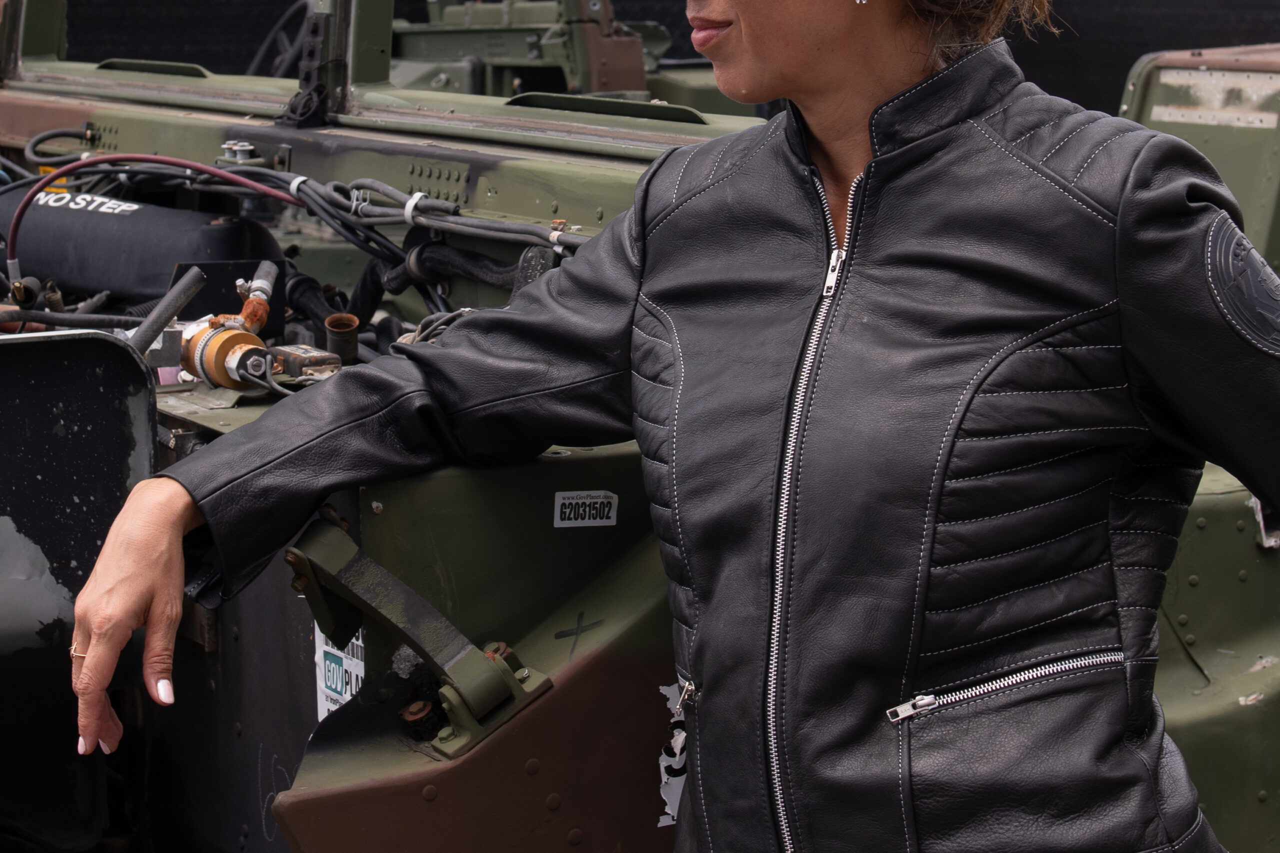 K-Tactical Women’s leather jacket - Image 5
