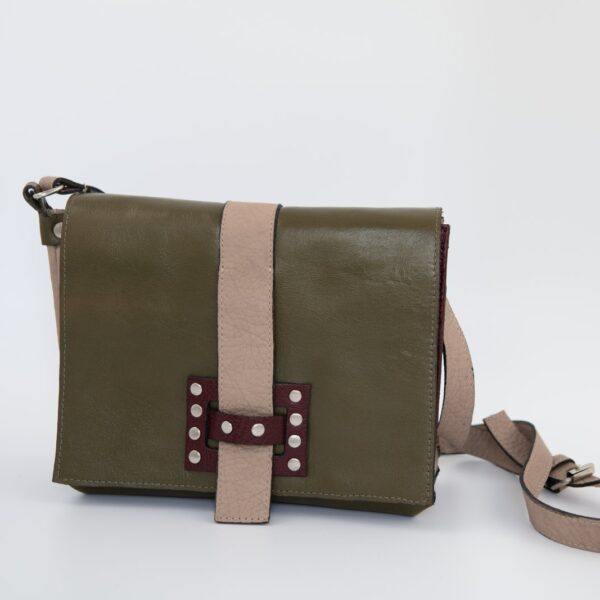 K-Tactical Green Leather Crossbody Bag