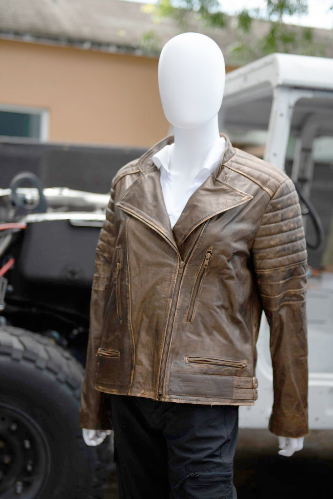 K-Tactical Brown Women’s Leather Coat - Image 6