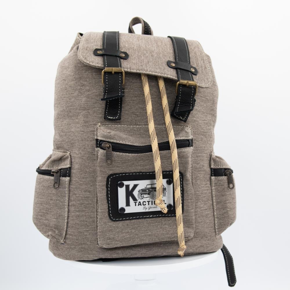 K-Tactical Canvas Backpack with Buckles - Image 4