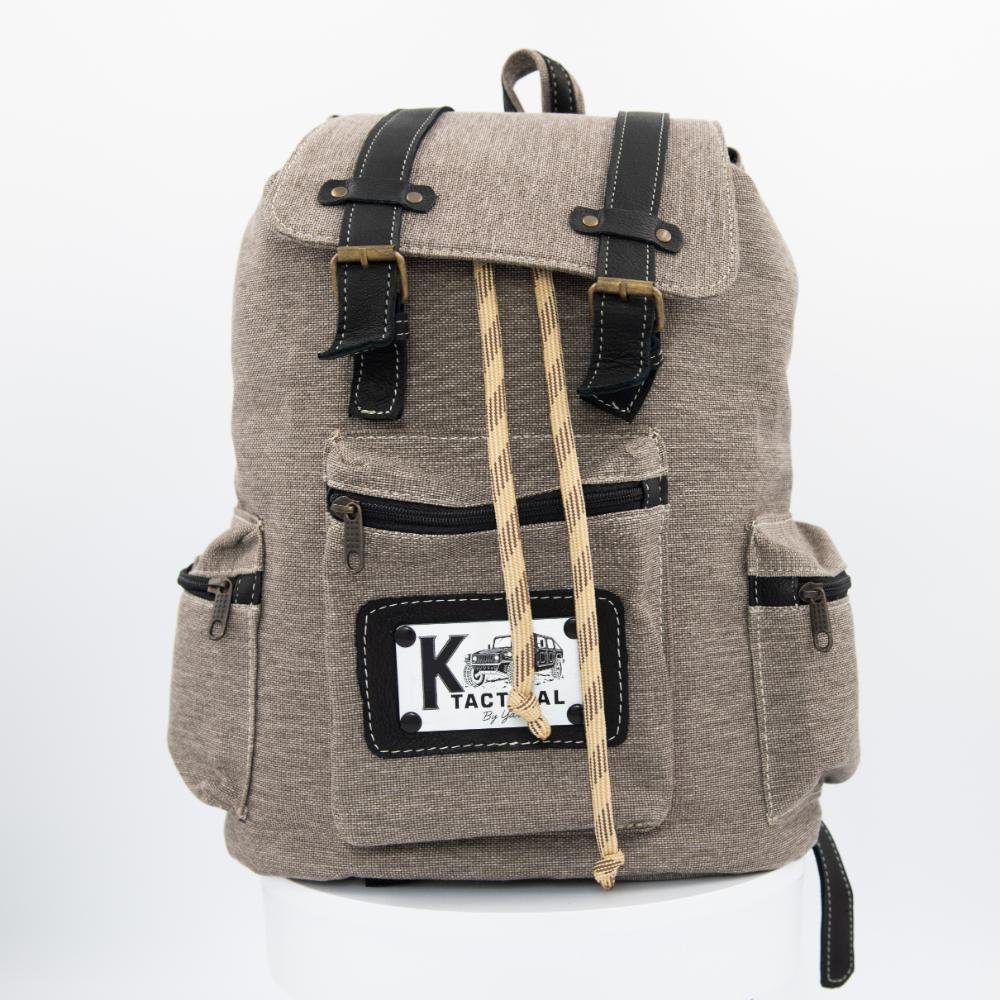 K-Tactical Canvas Backpack with Buckles - Image 5