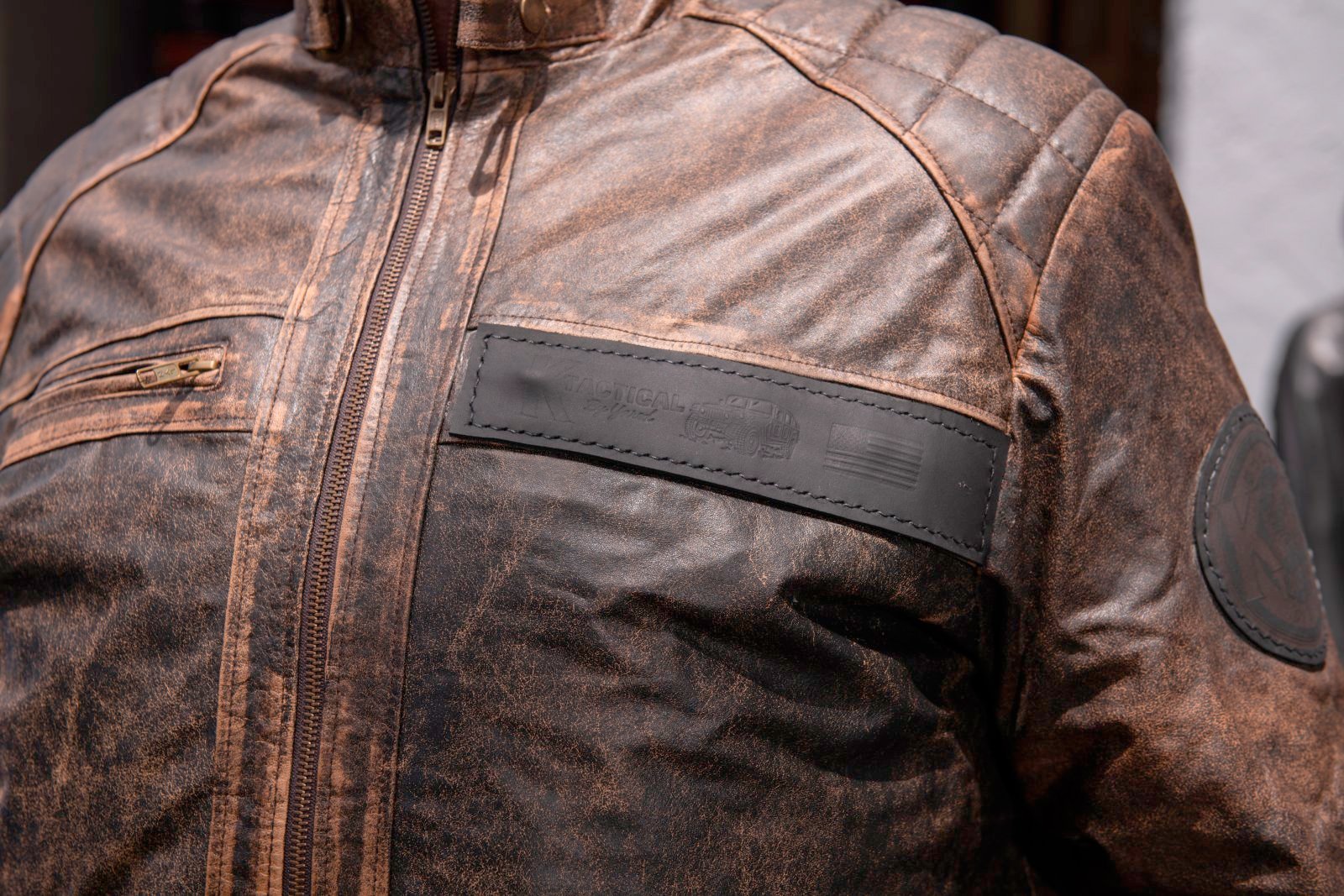 K-Tactical Vintage leather jacket - Image 3