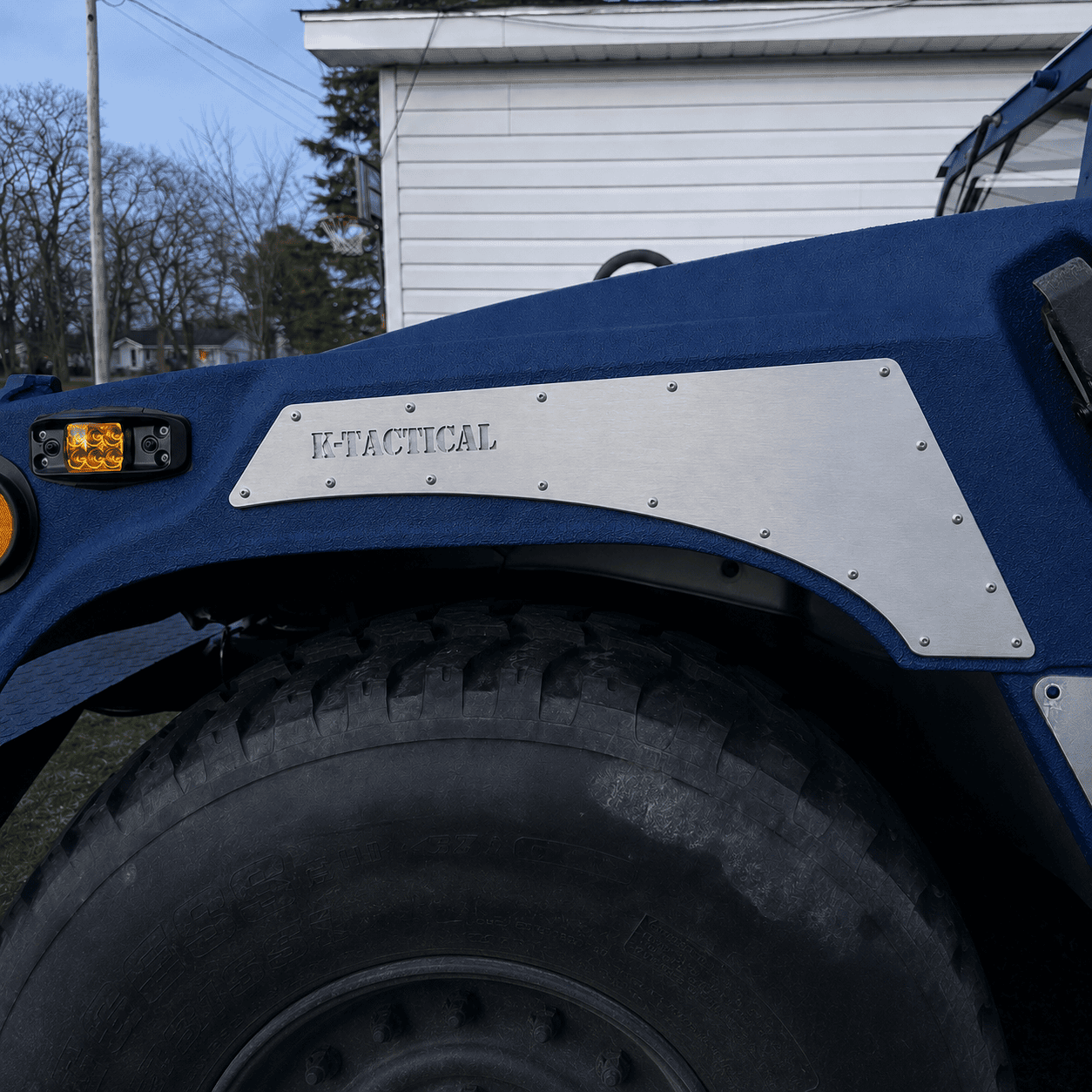 Kit reinforcement right and left aluminum 2 mm thickness over hood