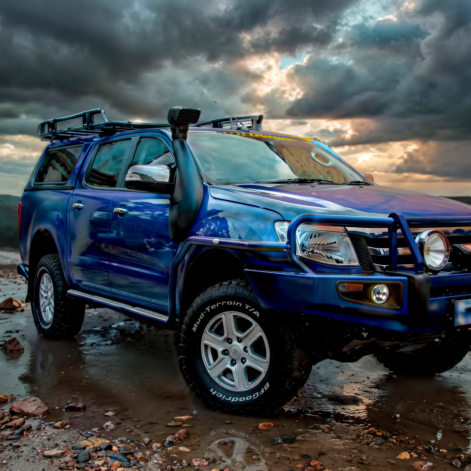 Side Step with Bush Bar for Ford Ranger 2012-2015