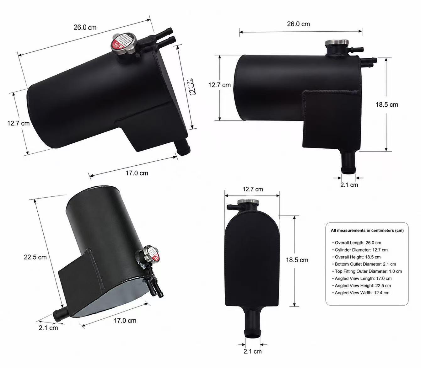 HMMWV Aluminum Radiator Coolant Overflow Reservoir Tank - Image 2