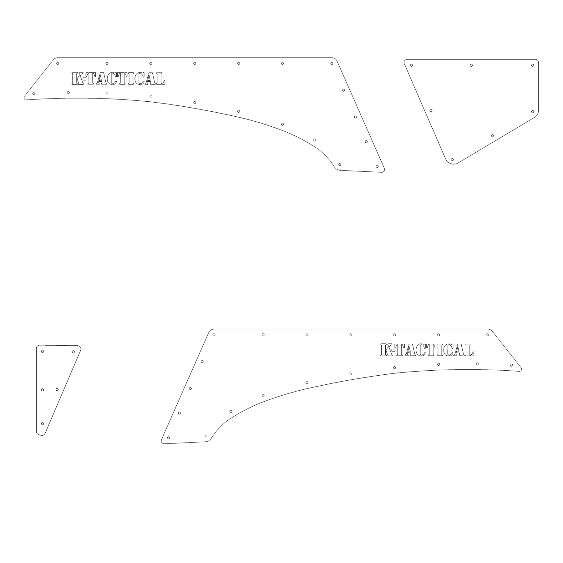 Kit reinforcement right and left aluminum 2 mm thickness over hood - Image 2