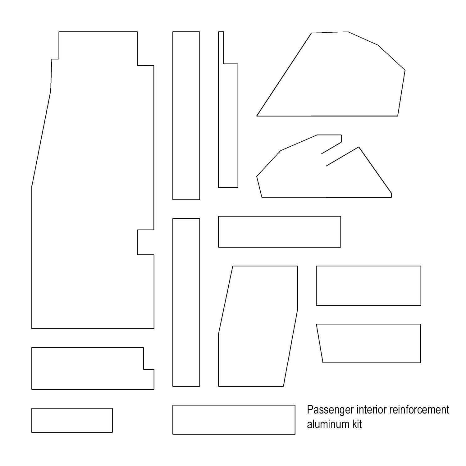 5 mm Aluminum Floor Reinforcement Kit - Universal HMMWV and Hummer - Image 2